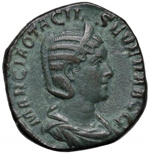 Otacilia Severa (wife of Philip I) Sestertius - Bust...