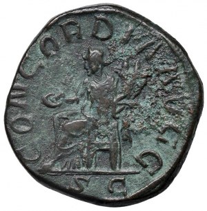 Otacilia Severa (wife of Philip I) Sestertius - Bust...
