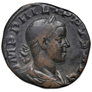 Filippo II (244-249) Sesterzio - Busto laureato a d. - ...