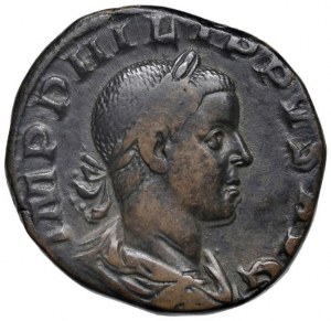 Philip II (244-249) Sestertius - Laureate bust r. - ...