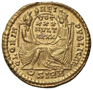 Constantius II (337-361) Solid (Sirmium) Crowned bust d...