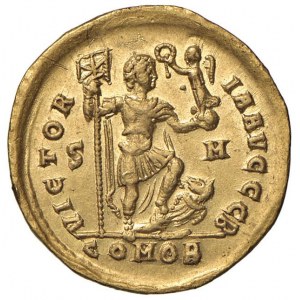 Onorio (393-423) Solido (Sirmium) Busto diademato a d. ...