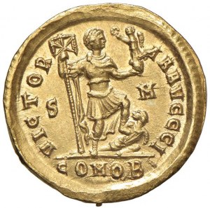 Honorius (393-423) Solid (Sirmium) Diademed bust r. ...