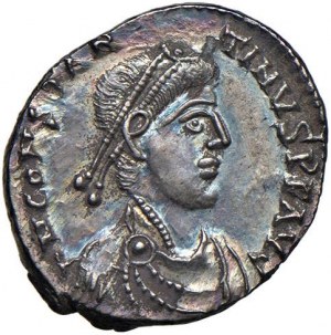 Constantin III (407-411) Siliqua (Arelate) Buste dyade...