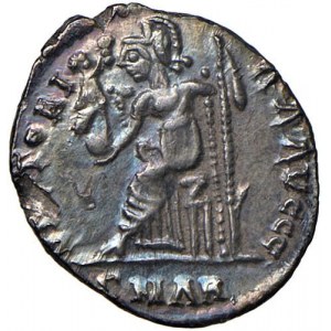 Constantino III (407-411) Siliqua (Arelate) Busto diade...