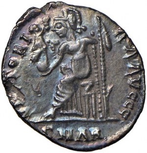 Constantin III (407-411) Siliqua (Arelate) Buste dyade...