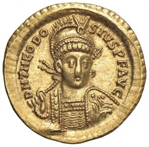 Theodosius II (402-450) Solid (Konstantinopol) Busta jilm...