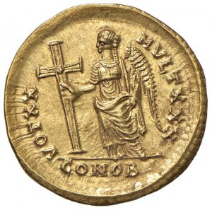 Theodosius II (402-450) Solid (Konstantinopol) Busta jilm...