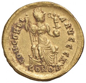 Theodosius II (402-450) Solid (Konstantinopol) Busta jilm...