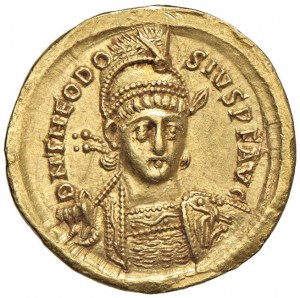Theodosius II (402-450) Solid (Konstantinopol) Busta jilm...