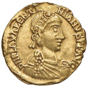 Valentiniano III (425-455) Solido (Ravenna) Busto diade...