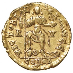 Valentiniano III (425-455) Solido (Ravenna) Busto diade...
