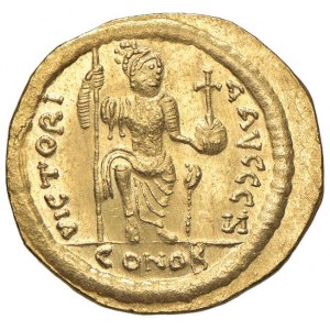Giustino II (565-578) Solido - Busto coronato con vitto...
