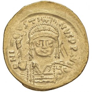 Giustino II (565-578) Solido - Busto coronato con vitto...
