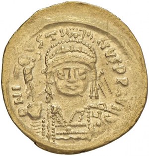 Justin II (565-578) Voják - Korunovaná busta s...