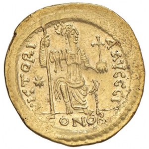 Giustino II (565-578) Solido - Busto coronato con vitto...