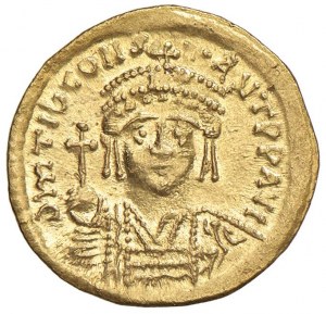 Tibère II Constantin (578-582) massif - Buste couronné...