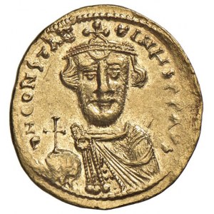 Costante II (641-668) Solido (Costantinopoli) Busto cor...