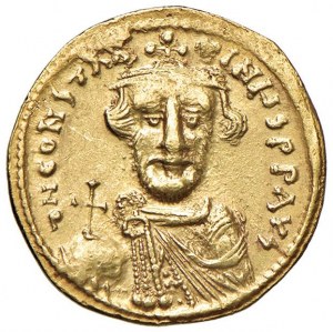 Konstantin II (641-668) Solid (Konstantinopol) Busta z...