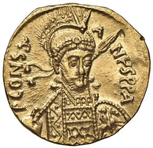 Constantin IV (668-685) plein - Buste casqué tourné vers...