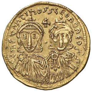 Constantine V (741-775) Solid - Front busts of Const...