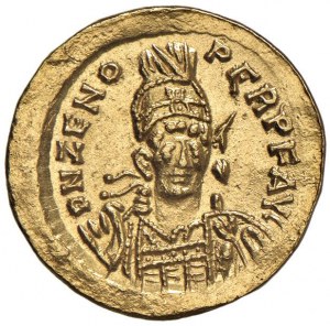 Solidus beaten by Odoacer on behalf of Emperor Zeno (...