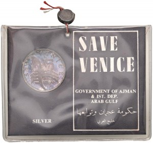 AJMAN 5 Riyals 1971 - KM 27 AG...