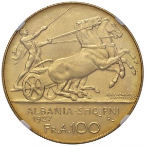 ALBANIA Zogu (1925-1939) 100 Franga 1927 - Nomisma 4 AU...