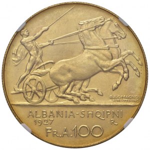 ALBANIA Zogu (1925-1939) 100 Franga 1927 - Nomisma 4 AU...