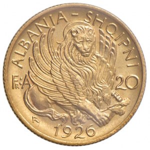 ALBANIA Zogu (1925-1939) 20 Franga 1926 R - Fr. 4 AU Si...