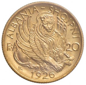 ALBANIA Zogu (1925-1939) 20 Franga 1926 R - Fr. 4 AU Si...