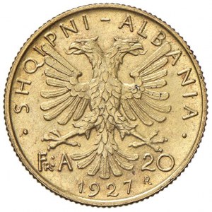 ALBANIA Zogu (1925-1939) 20 Franga 1927 R - Nomisma 13 ...