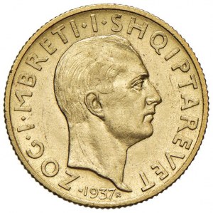 ALBANIA Zogu (1925-1939) 20 Franga 1937 Prova 25° dell'...