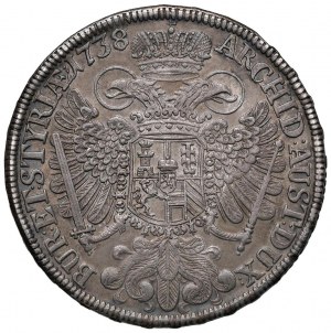 AUSTRIA Charles VI (1711-1740) Thaler 1738 Graz - KM 161...