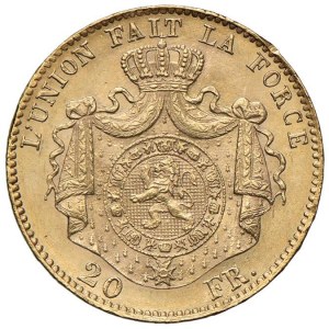 BELGIUM Leopold II (1865-1909) 20 Francs 1868 - KM 32 ...