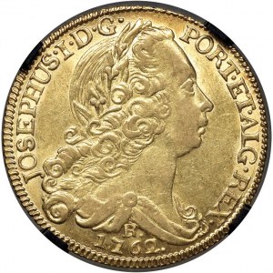 BRAZIL John I (1750-1777) 6,400 Reis 1762 R - KM 1...