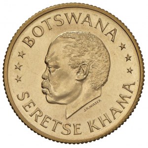 BOTSWANA 10 Thebe 1966 - KM 2; Fr. 1 AU (g 11,28)...