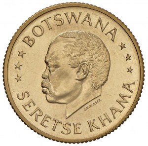 BOTSWANA 10 Thebe 1966 - KM 2; Fr. 1 AU (g 11.28)...