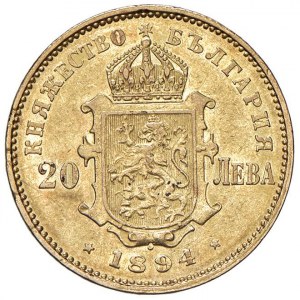 BULGARIA Ferdinand I (1887-1918) 20 Leva 1894 - KM 20 ...