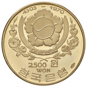CORÉE 2 500 Won 1970 - KM 15 AU (g 9,58)...
