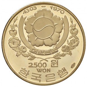 KOREA 2,500 Won 1970 - KM 15 AU (g 9.58)...