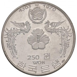 COREA 250 Won 4303 (1970) - KM 11 AG (g 14,00) Sigillat...