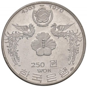 KOREA 250 Won 4303 (1970) - KM 11 AG (g 14.00) Sigillat...
