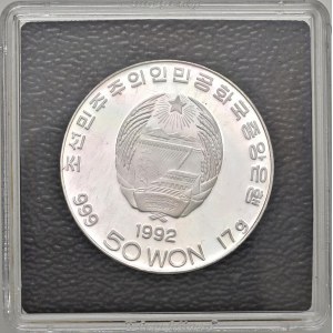 COREA DEL NORD 50 Won 1992 - KM 56 AG (g 17,00)...
