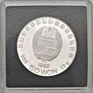NORTH KOREA 50 Won 1992 - KM 56 AG (g 17.00)...