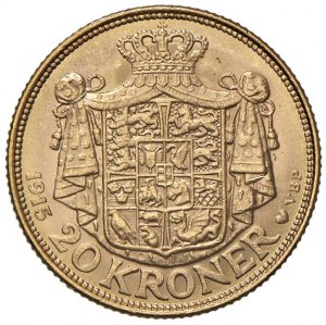 DANIMARCA Christian X (1912-1947) 20 Kroner 1915 VBP - ...