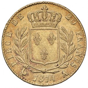 FRANCE Louis XVIII (1814-1824) 20 Francs 1814 A - KM ...