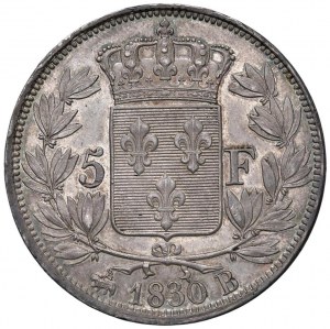FRANCE Charles X (1824-1830) 5 Francs 1830 B - Gad. 644...