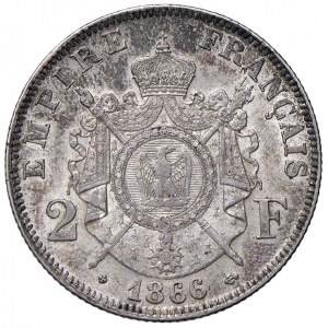 FRANCIA Napoleone III (1852-1870) 2 Franchi 1866 BB - K...