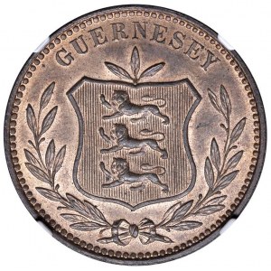 GUERNSEY Vittoria (1837-1901) 8 Doubles 1889 H - KM 7 C...